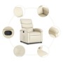 Cream Faux Leather Recliner by , Armchairs - Ref: Foro24-371714, Price: 228,87 €, Discount: %