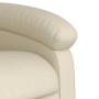 Sillón reclinable de cuero sintético crema de , Sillones - Ref: Foro24-371714, Precio: 226,79 €, Descuento: %