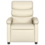 Sillón reclinable de masaje cuero sintético crema de , Sillones - Ref: Foro24-371721, Precio: 209,99 €, Descuento: %