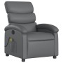 Gray synthetic leather reclining massage chair by , Armchairs - Ref: Foro24-371723, Price: 195,39 €, Discount: %