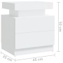 Mesita de noche madera contrachapada blanco 45x35x52 cm de vidaXL, Mesitas de noche - Ref: Foro24-326849, Precio: 84,91 €, De...