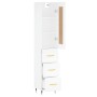 Tall white plywood sideboard 34.5x34x180 cm by , Sideboards - Ref: Foro24-3200177, Price: 112,63 €, Discount: %