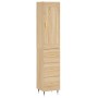 Aparador de madera contrachapada roble Sonoma 34,5x34x180 cm de , Aparadores - Ref: Foro24-3200180, Precio: 105,99 €, Descuen...