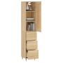 Aparador de madera contrachapada roble Sonoma 34,5x34x180 cm de , Aparadores - Ref: Foro24-3200180, Precio: 105,99 €, Descuen...