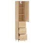 Aparador de madera contrachapada roble Sonoma 34,5x34x180 cm de , Aparadores - Ref: Foro24-3200180, Precio: 105,99 €, Descuen...