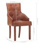 Dining chairs, 2 units, genuine brown goat leather by , dining chairs - Ref: Foro24-288289, Price: 332,13 €, Discount: %