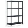 Estantería de plástico 2 unidades 220 kg 90x40x138 cm negro de , Estanterías industriales - Ref: Foro24-276262, Precio: 173,8...