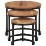 Set of 3 solid acacia wood side tables by , Side tables - Ref: Foro24-320687, Price: 99,85 €, Discount: %