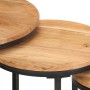 Set of 3 solid acacia wood side tables by , Side tables - Ref: Foro24-320687, Price: 99,85 €, Discount: %