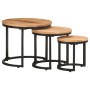 Set of 3 solid acacia wood side tables by , Side tables - Ref: Foro24-320687, Price: 99,85 €, Discount: %