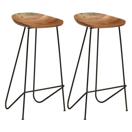 Kitchen stools, 2 units, solid acacia wood by , Kitchen stools - Ref: Foro24-247934, Price: 223,27 €, Discount: %