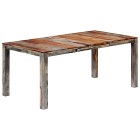 Mesa de comedor de madera maciza de sheesham gris 180x90x76 cm de , Mesas de cocina y de comedor - Ref: Foro24-248007, Precio...