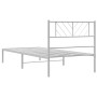 Bettgestell aus Metall mit weißem Kopfteil 100x200 cm von , Betten und Lattenroste - Ref: Foro24-372223, Preis: 61,04 €, Raba...