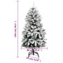 Artificial Christmas tree with hinges and flocked snow 150 cm by , Christmas trees - Ref: Foro24-357792, Price: 79,87 €, Disc...