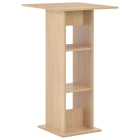 Tall bar table in oak color, 60x60x110 cm by , Kitchen and dining tables - Ref: Foro24-280207, Price: 77,99 €, Discount: %