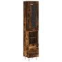 Aparador de madera contrachapada roble ahumado 34,5x34x180 cm de , Aparadores - Ref: Foro24-3199334, Precio: 102,31 €, Descue...