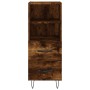 Aparador de madera contrachapada roble ahumado 34,5x34x180 cm de , Aparadores - Ref: Foro24-3199334, Precio: 102,31 €, Descue...