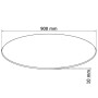 Round tempered glass table top 900 mm by vidaXL, Table tops - Ref: Foro24-243630, Price: 90,90 €, Discount: %