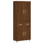 Aparador alto madera contrachapada marrón roble 69,5x34x180 cm de , Aparadores - Ref: Foro24-3199864, Precio: 152,99 €, Descu...