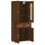 Aparador alto madera contrachapada marrón roble 69,5x34x180 cm de , Aparadores - Ref: Foro24-3199864, Precio: 152,99 €, Descu...