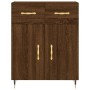 Aparador alto madera contrachapada marrón roble 69,5x34x180 cm de , Aparadores - Ref: Foro24-3199864, Precio: 152,99 €, Descu...