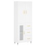 Tall white plywood sideboard 69.5x34x180 cm by , Sideboards - Ref: Foro24-3199921, Price: 161,99 €, Discount: %