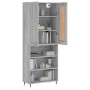 Tall gray Sonoma plywood sideboard 69.5x34x180 cm by , Sideboards - Ref: Foro24-3200055, Price: 125,65 €, Discount: %