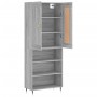 Tall gray Sonoma plywood sideboard 69.5x34x180 cm by , Sideboards - Ref: Foro24-3200055, Price: 125,65 €, Discount: %