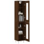 Tall oak brown plywood highboard 34.5x34x180 cm by , Sideboards - Ref: Foro24-3199464, Price: 97,78 €, Discount: %