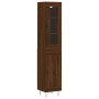 Tall oak brown plywood highboard 34.5x34x180 cm by , Sideboards - Ref: Foro24-3199528, Price: 103,68 €, Discount: %