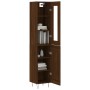 Tall oak brown plywood highboard 34.5x34x180 cm by , Sideboards - Ref: Foro24-3199528, Price: 103,68 €, Discount: %