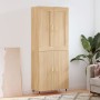 Aparador alto madera contrachapada color roble 69,5x34x180 cm de , Aparadores - Ref: Foro24-3199540, Precio: 132,18 €, Descue...