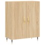 Tall plywood oak-colored highboard 69.5x34x180 cm by , Sideboards - Ref: Foro24-3199540, Price: 132,99 €, Discount: %