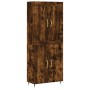 Aparador alto madera contrachapada roble ahumado 69,5x34x180 cm de , Aparadores - Ref: Foro24-3199542, Precio: 143,78 €, Desc...