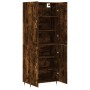 Aparador alto madera contrachapada roble ahumado 69,5x34x180 cm de , Aparadores - Ref: Foro24-3199542, Precio: 143,78 €, Desc...