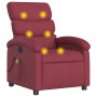 Sillón de masaje reclinable de tela color vino tinto de , Sillones - Ref: Foro24-371704, Precio: 208,94 €, Descuento: %