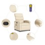 Sillón de masaje reclinable de tela crema de , Sillones - Ref: Foro24-371710, Precio: 237,38 €, Descuento: %