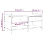 Mesa de centro madera de ingeniería roble marrón 99x50x50 cm de , Mesas de centro - Ref: Foro24-833964, Precio: 73,85 €, Desc...