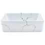 Rectangular white ceramic countertop sink 46x35.5x13 cm by , Sinks - Ref: Foro24-155075, Price: 125,14 €, Discount: %