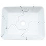 Rectangular white ceramic countertop sink 46x35.5x13 cm by , Sinks - Ref: Foro24-155075, Price: 125,14 €, Discount: %