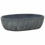 Oval black and grey ceramic countertop sink 47x33x13 cm by , Sinks - Ref: Foro24-155068, Price: 151,84 €, Discount: %