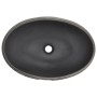 Oval black and grey ceramic countertop sink 59x40x15 cm by , Sinks - Ref: Foro24-155080, Price: 141,40 €, Discount: %