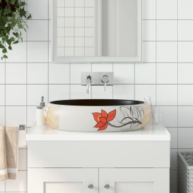 Oval ceramic multicolor countertop sink 59x40x15 cm by , Sinks - Ref: Foro24-155113, Price: 161,99 €, Discount: %