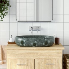 Oval blue ceramic countertop sink 59x40x14 cm by , Sinks - Ref: Foro24-155105, Price: 141,45 €, Discount: %