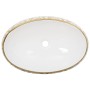 Lavabo sobre encimera ovalado cerámica blanco dorado 59x40x15cm de , Lavabos - Ref: Foro24-155111, Precio: 169,93 €, Descuent...