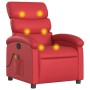 Reclining massage armchair in red synthetic leather by , Armchairs - Ref: Foro24-371725, Price: 211,41 €, Discount: %