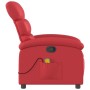 Reclining massage armchair in red synthetic leather by , Armchairs - Ref: Foro24-371725, Price: 211,41 €, Discount: %