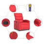 Reclining massage armchair in red synthetic leather by , Armchairs - Ref: Foro24-371725, Price: 211,41 €, Discount: %