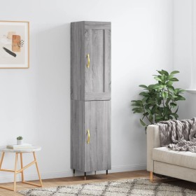 Tall gray Sonoma plywood sideboard 34.5x34x180 cm by , Sideboards - Ref: Foro24-3200119, Price: 106,87 €, Discount: %