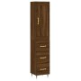 Tall oak brown plywood highboard 34.5x34x180 cm by , Sideboards - Ref: Foro24-3200184, Price: 108,85 €, Discount: %